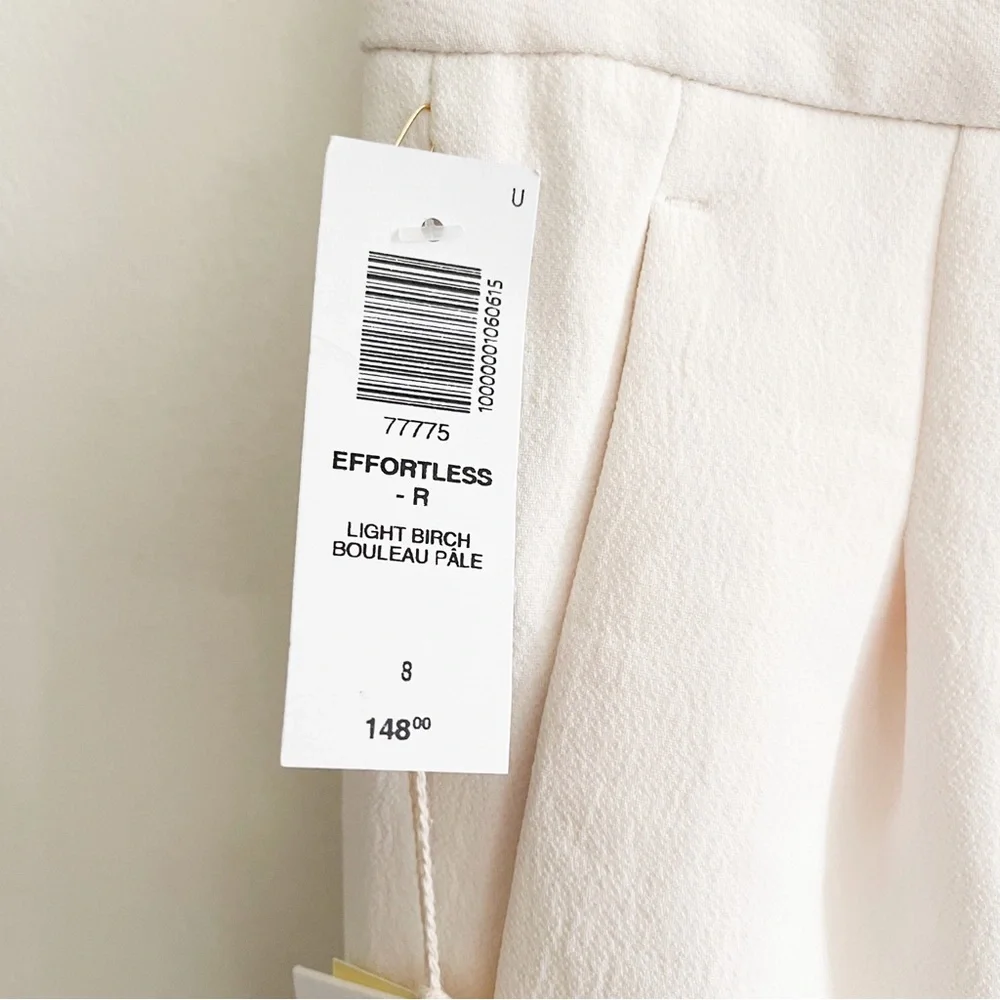 Aritzia Wilfred Effortless High Wide Leg Pant In Light Birch Size 8 - Picture 10 of 14